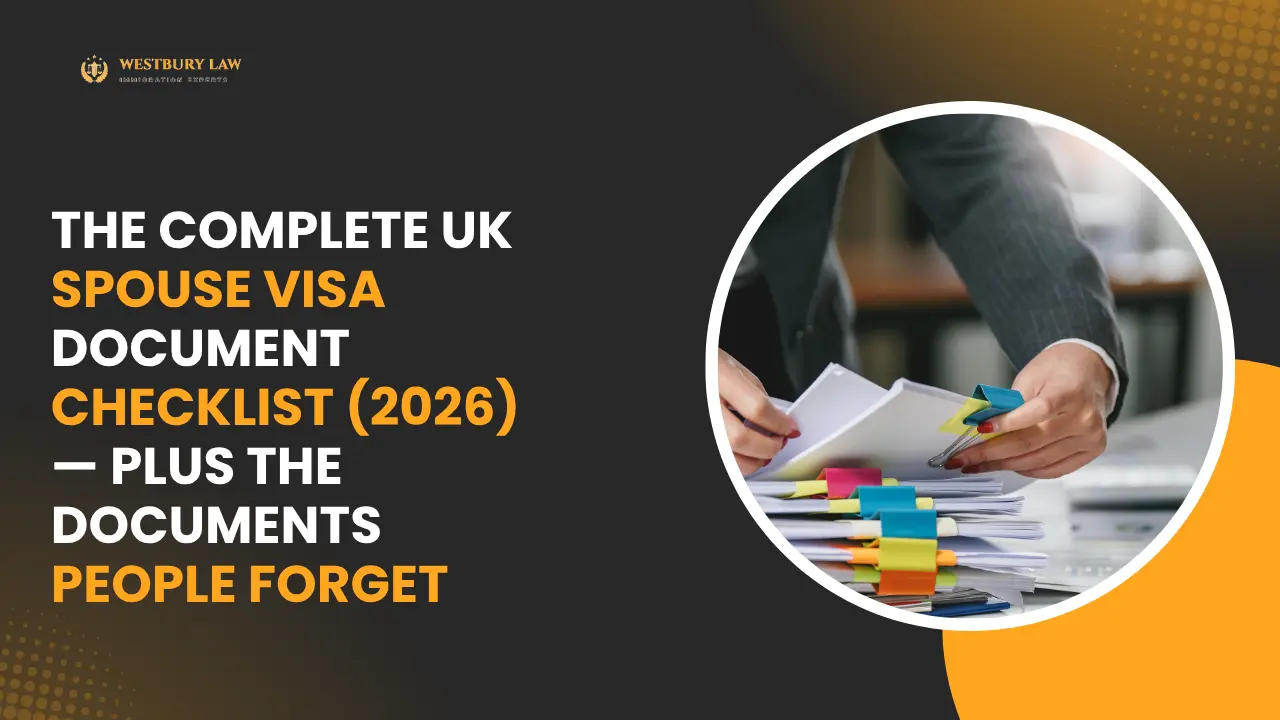 UK spouse visa document checklist 2026 showing essential documents for a successful spouse visa application